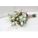 Tulip Bridal Bouquet in White & Pink | Faux Wedding Silk Flowers