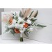 Boho pampas grass bouquet. White terracotta flowers. Bridal bouquet. Faux bouquet. Wedding flowers. Boho wedding bouquet. White roses bouquet. 5186