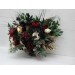 Burgundy, Black, Gold, and Ivory Wedding Bouquets – Bridal and Cascading Faux Bouquets