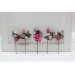 Set of 5 bobby pins in dusty rose burgundy blue color scheme. Hair accessories. Flower accessories for wedding. 5188