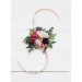 Wedding Boutonnieres & Wrist Corsage in Dusty Rose, Burgundy & Blue | Faux Flower Accessories