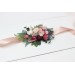 Dusty rose burgundy blue flower belt for wedding. Floral sash. Bridal belt. Flower girl belt. 5188