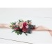 Dusty rose burgundy blue flower belt for wedding. Floral sash. Bridal belt. Flower girl belt. 5188