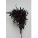  Flower arch arrangement in black and  burgundy colors.  Arbor flowers. Floral archway. Faux flowers for wedding arch. Halloween wedding. 5197
