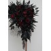  Flower arch arrangement in black and  burgundy colors.  Arbor flowers. Floral archway. Faux flowers for wedding arch. Halloween wedding. 5197