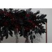  Flower arch arrangement in black and  burgundy colors.  Arbor flowers. Floral archway. Faux flowers for wedding arch. Halloween wedding. 5197