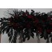  Flower arch arrangement in black and  burgundy colors.  Arbor flowers. Floral archway. Faux flowers for wedding arch. Halloween wedding. 5197
