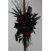  Flower arch arrangement in black and  burgundy colors.  Arbor flowers. Floral archway. Faux flowers for wedding arch. Halloween wedding. 5197