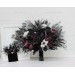 Deep Purple, Black, Silver, and White Anemone Wedding Bouquets – Gothic & Halloween Bridal Designs