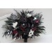 Deep Purple, Black, Silver, and White Anemone Wedding Bouquets – Gothic & Halloween Bridal Designs