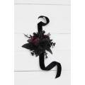 Wedding Boutonnieres & Wrist Corsage in Black & Purple | Faux Flower Accessories