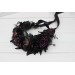 Black purple  flower crown. Halloween flower crown. Hair wreath. Gothic flower crown. Wedding flowers. 5070