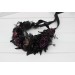 Black purple flower crown. Halloween flower crown. Hair wreath. Gothic flower crown. Wedding flowers. 5070
