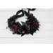 Black purple flower crown. Halloween flower crown. Hair wreath. Gothic flower crown. Wedding flowers. 5070