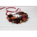 Rust orange burgundy blue flower crown. Hair wreath. Flower girl crown. Wedding flowers. 0043