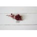 Flower comb in burgundy blush pink color scheme. Wedding accessories for hair. Bridal flower comb. Bridesmaid floral comb. 5192-8001