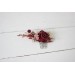 Flower comb in burgundy blush pink color scheme. Wedding accessories for hair. Bridal flower comb. Bridesmaid floral comb. 5192-8001