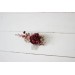 Flower comb in burgundy blush pink color scheme. Wedding accessories for hair. Bridal flower comb. Bridesmaid floral comb. 5192-8001