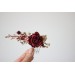 Flower comb in burgundy blush pink color scheme. Wedding accessories for hair. Bridal flower comb. Bridesmaid floral comb. 5192-8001