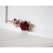 Flower comb in burgundy blush pink color scheme. Wedding accessories for hair. Bridal flower comb. Bridesmaid floral comb. 5192-8001