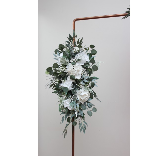 Baby's Breath & Hydrangea Flower Arch Arrangement | Faux Floral Archway for Wedding