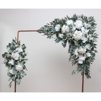 Baby's breath hydrangea greenery arch arrangement Flower arch top arrangement Wedding flowers arrangement Gypsophila archway 5198