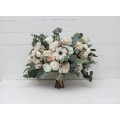 Wedding Bouquets in White, Cream & Blush Pink | Faux Bridal & Bridesmaid Bouquets