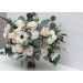 Wedding Bouquets in White, Cream & Blush Pink | Faux Bridal & Bridesmaid Bouquets