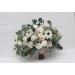 Wedding Bouquets in White, Cream & Blush Pink | Faux Bridal & Bridesmaid Bouquets