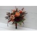 Wedding Bouquets in Burgundy & Terracotta | Faux Bridal & Bridesmaid Bouquets