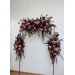 Flower Arch Arrangement in Black, Burgundy, Dusty Rose & Gold | Faux Floral Archway for Wedding