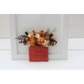 Pocket Boutonniere in Rust, Brown & Ivory | Faux Flower Accessories