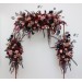 Flower Arch Arrangement in Black, Burgundy, Dusty Rose & Gold | Faux Floral Archway for Wedding
