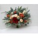 Rust, Ivory & Eucalyptus Bridal Bouquet | Faux Dahlia & Greenery Wedding Bouquets