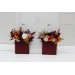 Pocket Boutonniere in Rust, Burgundy & Ivory | Faux Flower Accessories