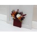 Pocket Boutonniere in Rust, Burgundy & Ivory | Faux Flower Accessories