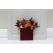 Pocket Boutonniere in Burgundy, Burnt Orange, Rust & Peach | Square Flower Accessories