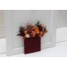 Pocket Boutonniere in Burgundy, Burnt Orange, Rust & Peach | Square Flower Accessories