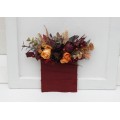Pocket Boutonniere in Burgundy, Burnt Orange, Rust & Peach | Faux Flower Accessories