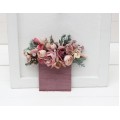 Pocket Boutonniere in Dusty Rose & Blush Pink | Faux Flower Accessories