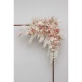 Pampas Grass Flower Arch Arrangement in Beige, Ivory & Blush Pink | Faux Floral Archway for Boho Wedding