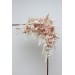 Pampas Grass Flower Arch Arrangement in Beige, Ivory & Blush Pink | Faux Floral Archway for Boho Wedding