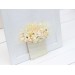 Pocket Boutonniere in Champagne, Ivory & Cream | Square Flower Accessories