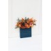 Pocket Boutonniere in Rust & Teal | Square Flower Accessories