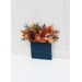 Pocket Boutonniere in Rust & Teal | Square Flower Accessories