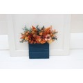 Pocket Boutonniere in Rust & Teal | Square Flower Accessories