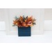 Pocket Boutonniere in Rust & Teal | Square Flower Accessories