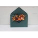 Pocket Boutonniere in Rust & Teal | Square Flower Accessories