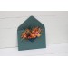 Pocket Boutonniere in Rust & Teal | Square Flower Accessories