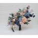 Dusty Blue, Blush Pink & Peach Dahlia Bridal Bouquet | Faux Wedding & Bridesmaid Bouquets